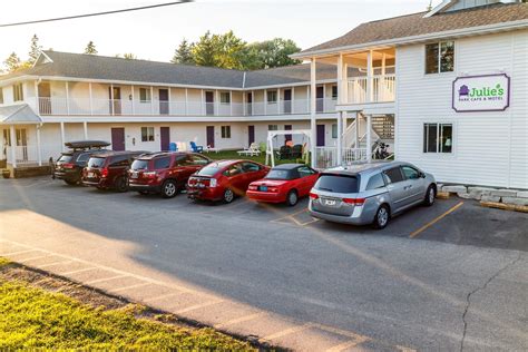 Julie's motel - Julie's Park Cafe & Motel, the Countryside Cottages and the Evergreen Hill Condominiums are open and are committed to cleanliness. While this has long been a priority of ours, we have reevaluated all of our processes and procedures to ensure our properties are...
